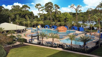 2 outdoor pools, pool cabanas (surcharge), pool loungers