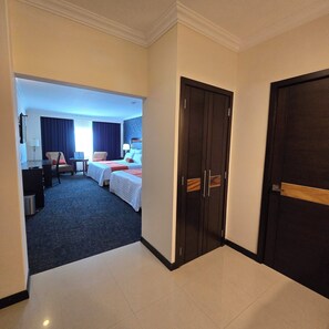 Double Room, 2 Double Beds | Premium bedding, in-room safe, desk, laptop workspace