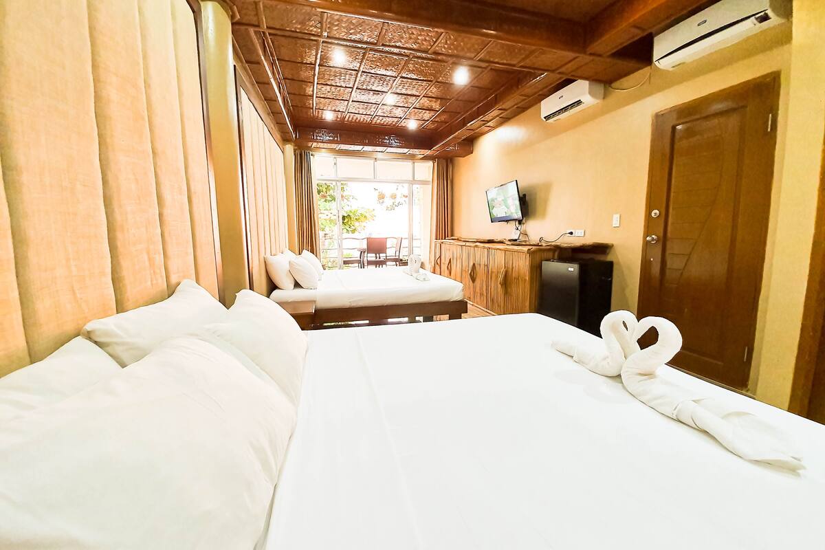 superior quadruple room, 1 bedroom, ocean view | blackout curtains, free wifi