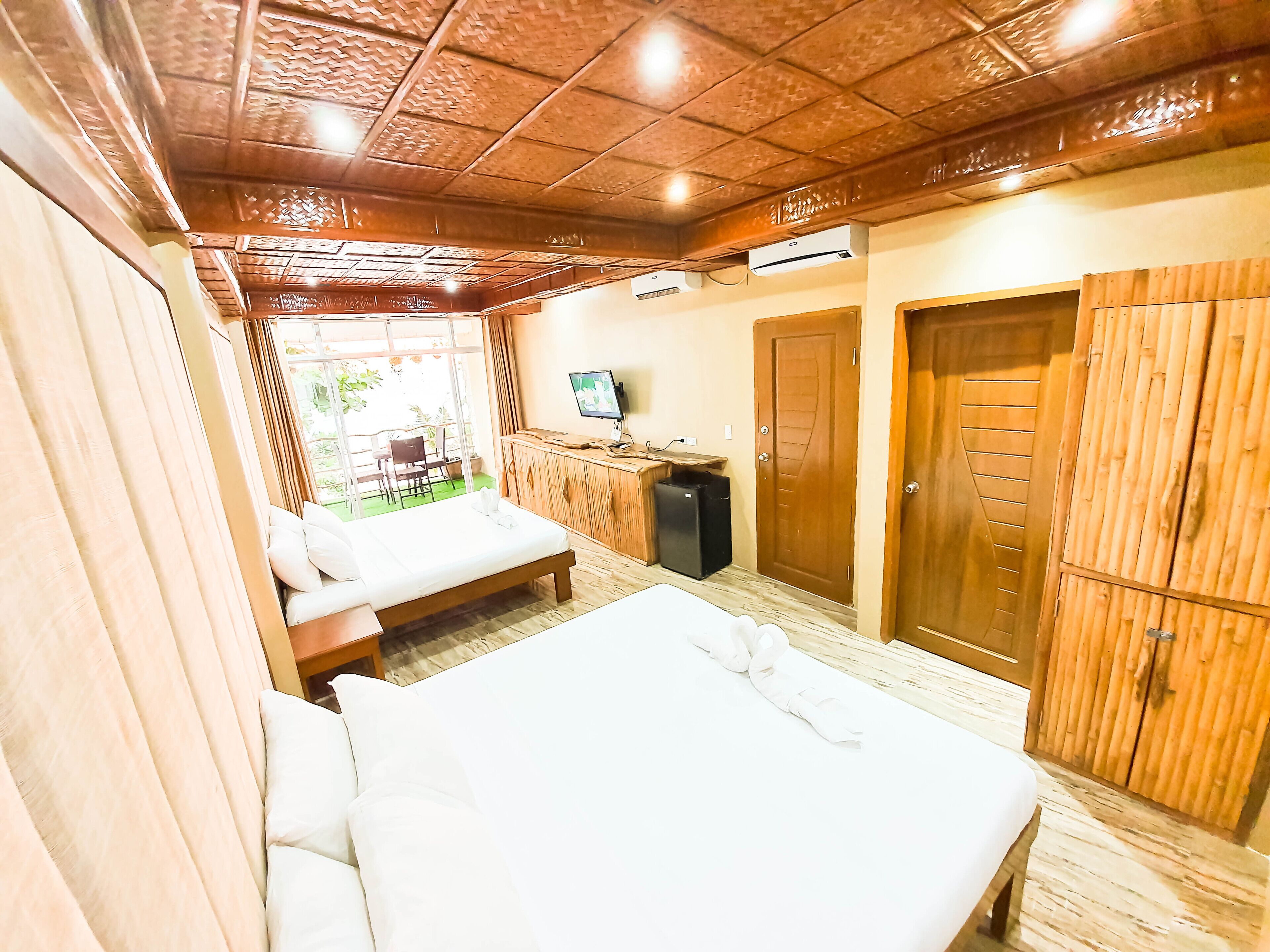 superior quadruple room, 1 bedroom, ocean view | blackout curtains, free wifi