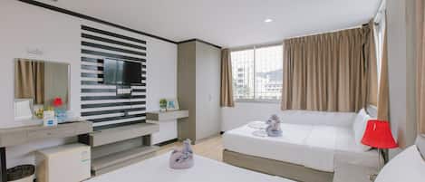 Minibar, in-room safe, desk, blackout drapes