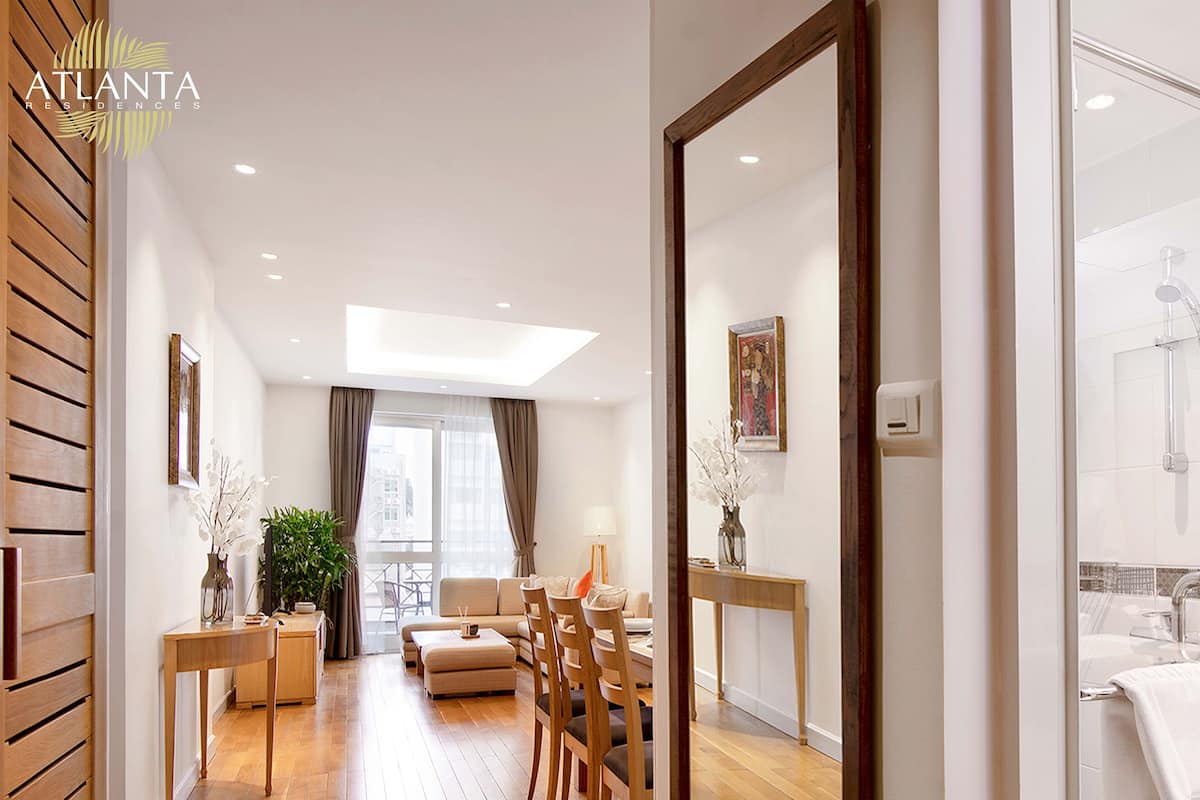 奢華公寓, 2 間臥室, 2 間浴室, 城市景 | 高級寢具、房內夾萬、獨特設計、手提電腦工作空間