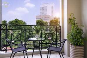 Superior Apartment, 1 Bedroom, Private Bathroom, City View | Balcony view - Atlanta Residences (Hanoi)