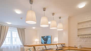 開放式客房 (Attic) | 私人廚房 | 電冰箱、微波爐、爐台、洗碗機