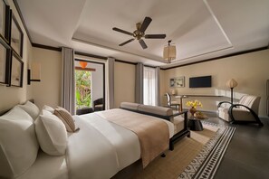 Villa, vue jardin | 1 chambre, couette en duvet d'oie, minibar