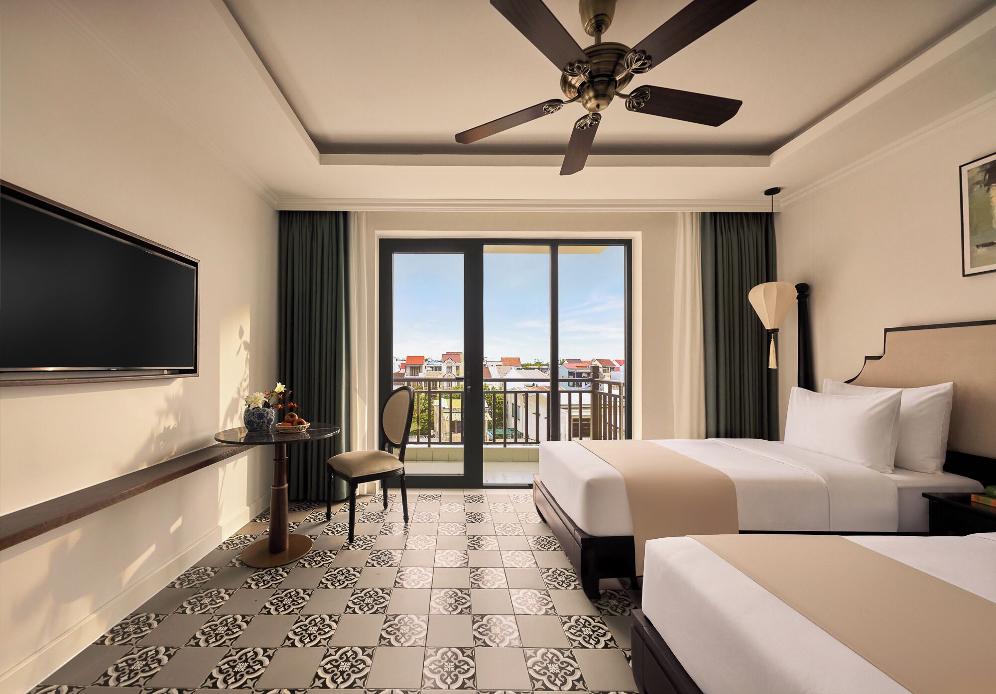 Deluxe Twin Room, City View | 1 bedroom, down comforters, minibar, in-room safe