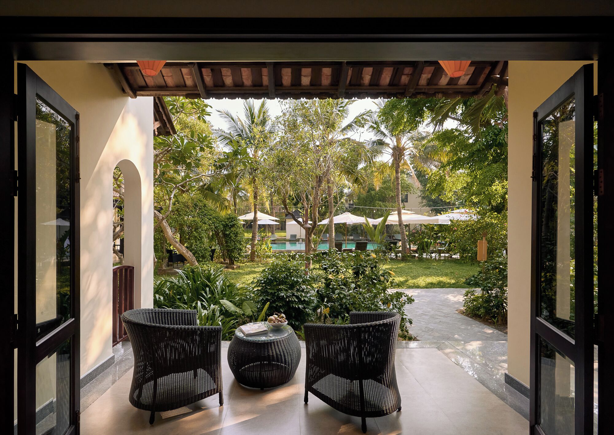 Grand Room, Multiple Beds, Terrace, Pool View | Terrace/patio