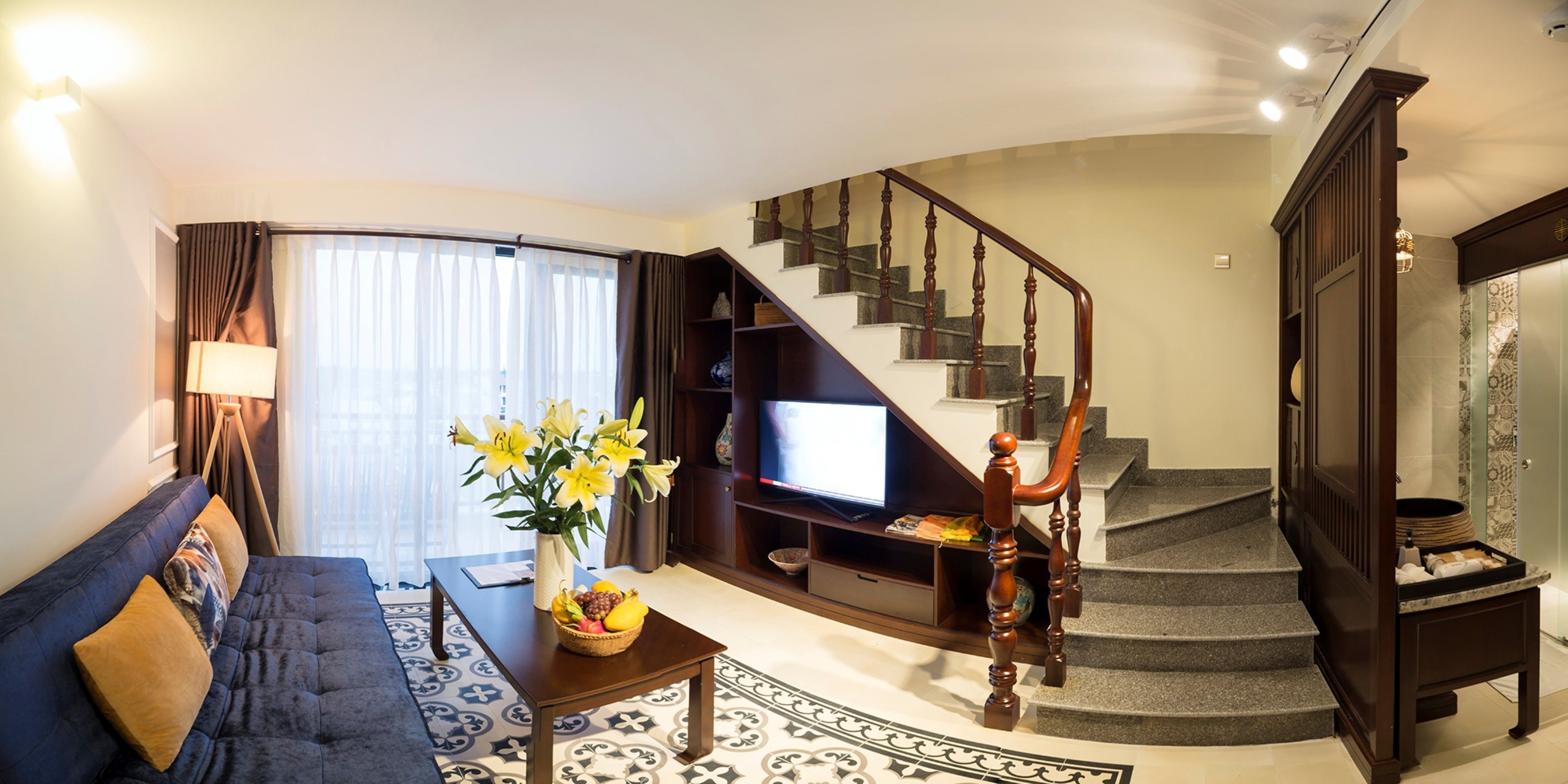 trendy duplex suite | 1 bedroom, down duvets, minibar, in-room safe