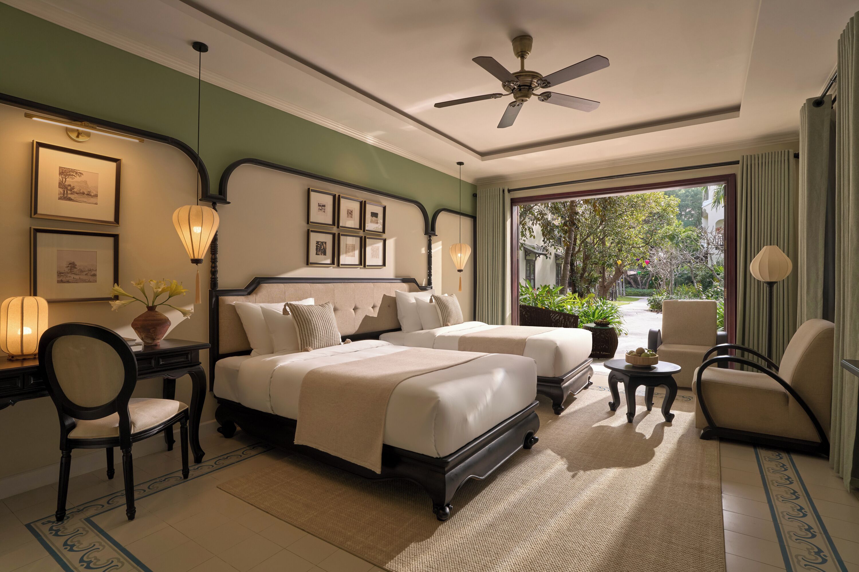 Grand Studio Suite, 2 Twin Beds, Balcony, Garden View | 1 bedroom, down comforters, minibar, in-room safe