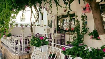 Outdoor banquet area