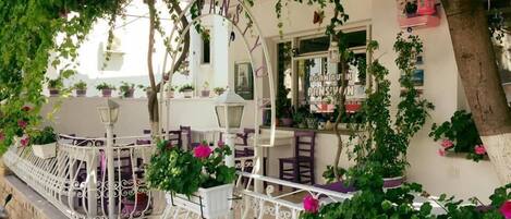 Outdoor banquet area