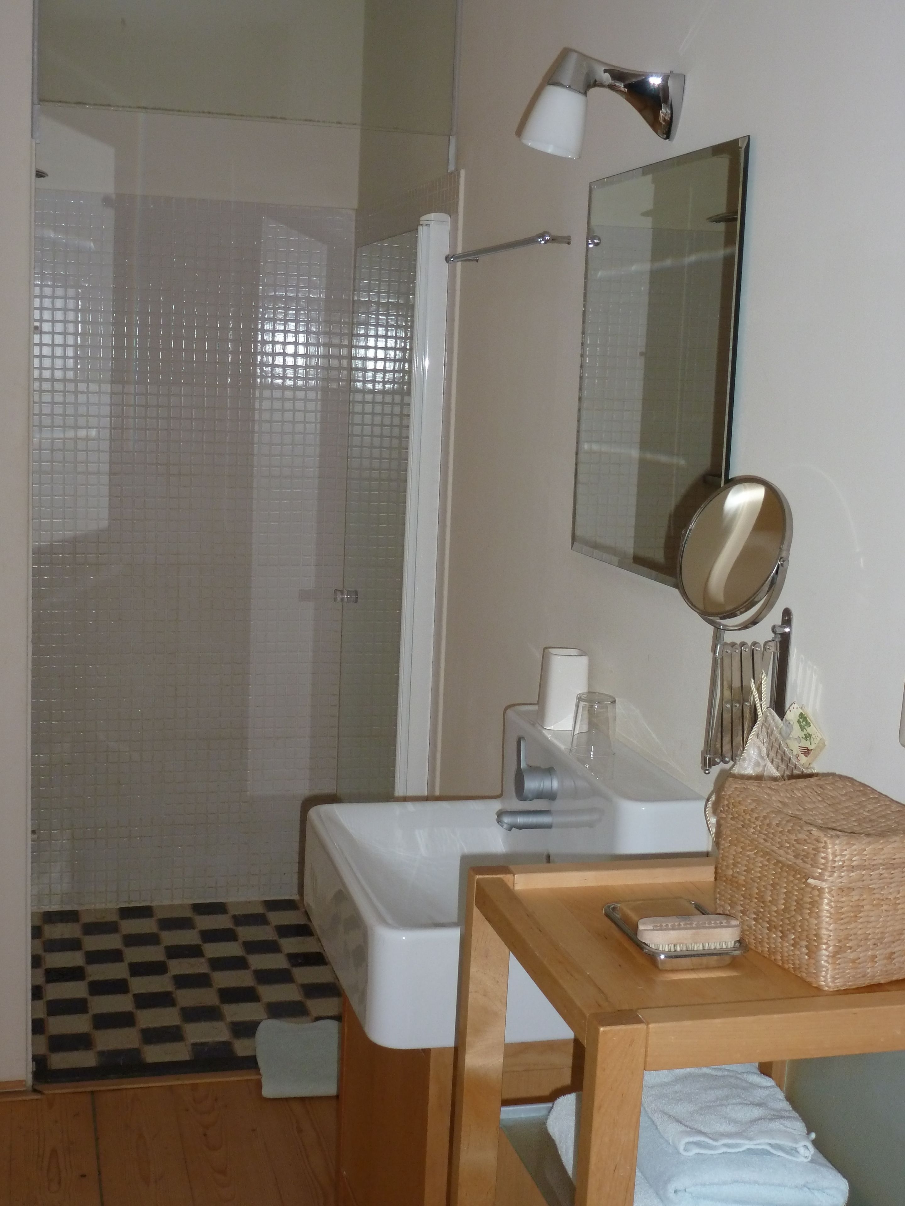 standard room (de centrale) | bathroom | hair dryer, bathrobes, towels