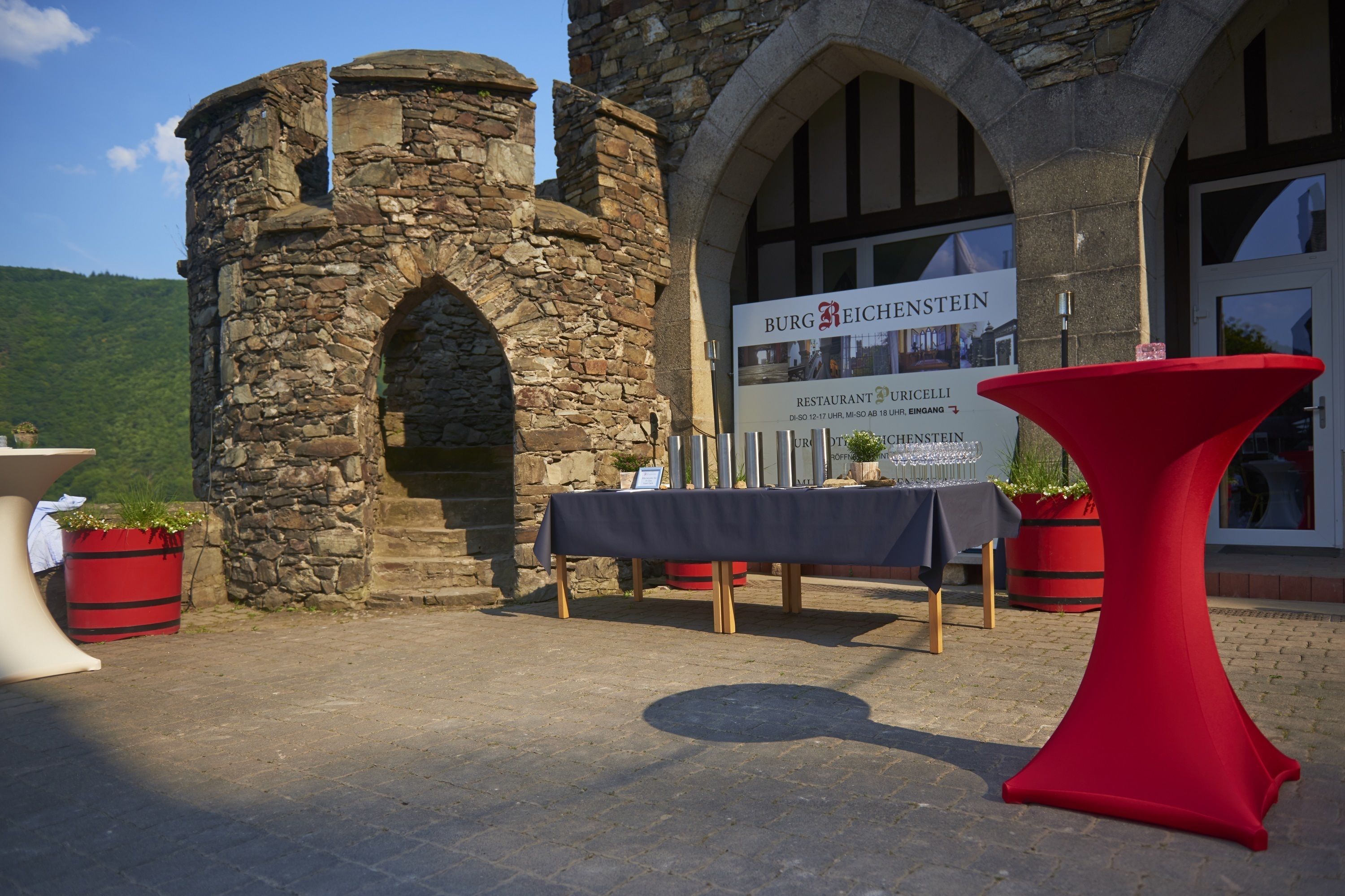 outdoor banquet area