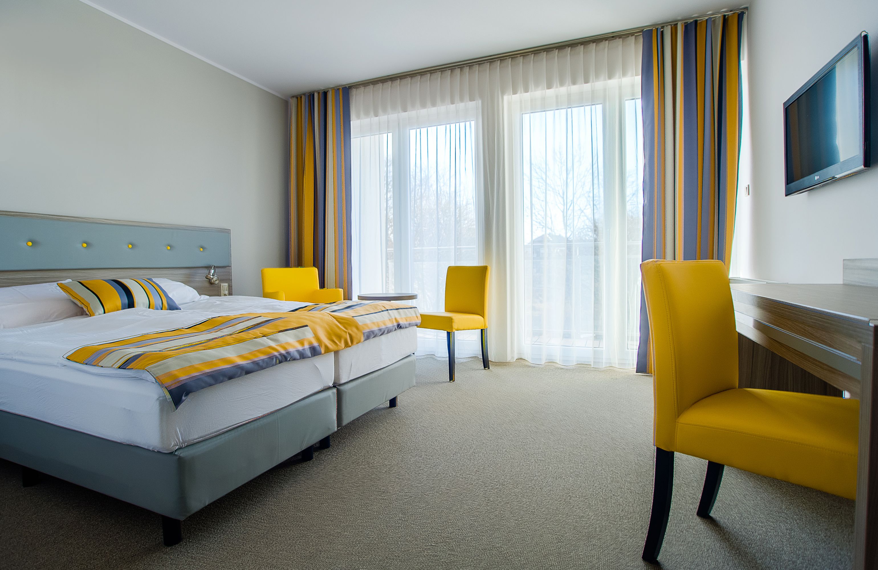 double or twin room | premium bedding, in-room safe, desk, iron/ironing board