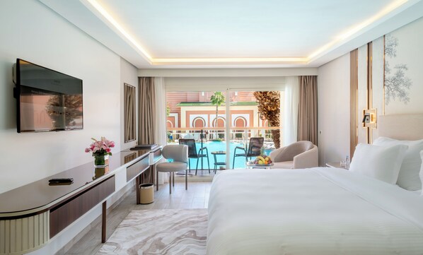 Ropa de cama de alta calidad y minibar