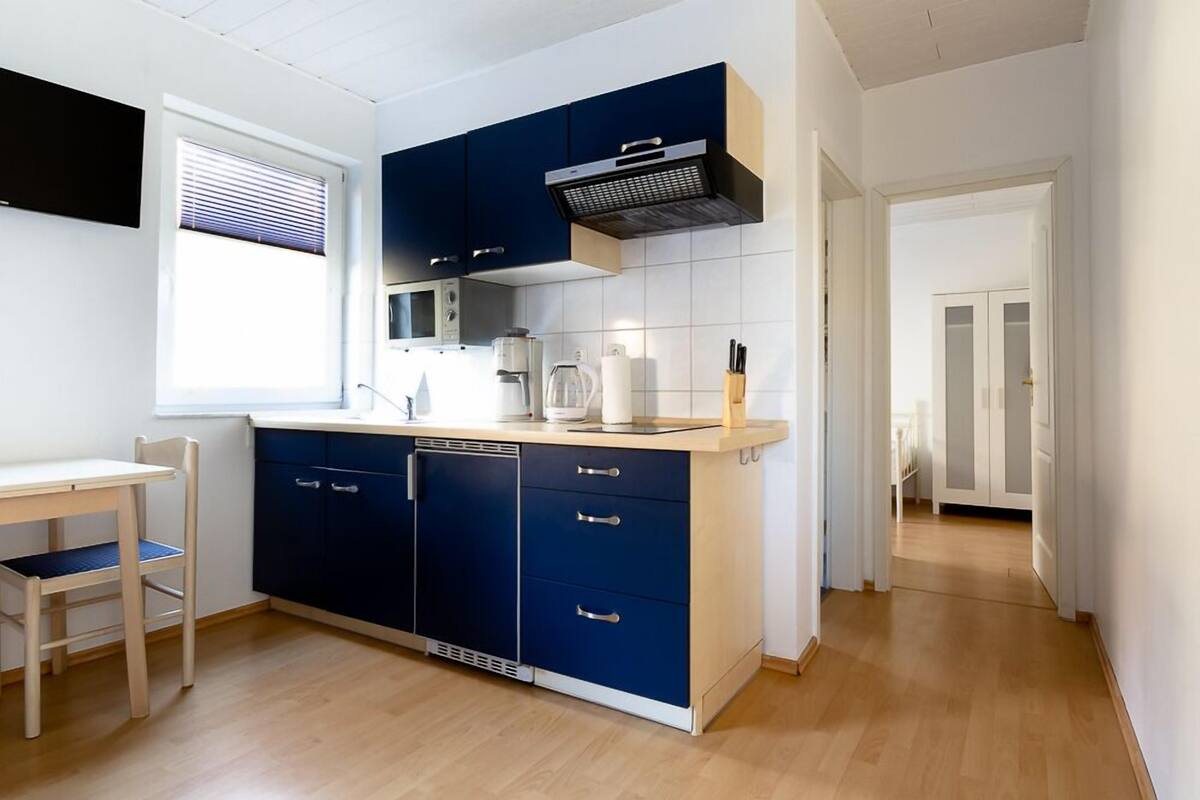 classic apartment | private kitchen | fridge, stovetop, electric kettle, toaster