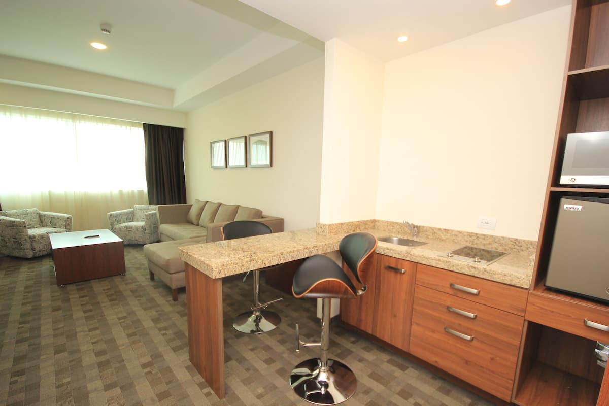 Suite, 1 Bedroom | In-room safe, desk, laptop workspace, iron/ironing board