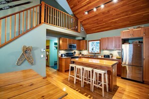 Cabin, 4 Bedrooms, Kitchen, Mountain View | Private kitchen | Full-sized fridge, microwave, oven, stovetop - Stoke Cabin by Revelstoke Vacations (Revelstoke)