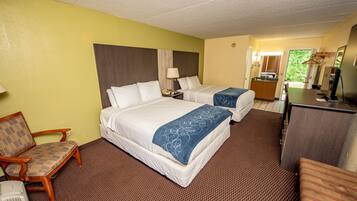 Standard Room, 2 Queen Beds, River View | Desk, laptop workspace, free WiFi