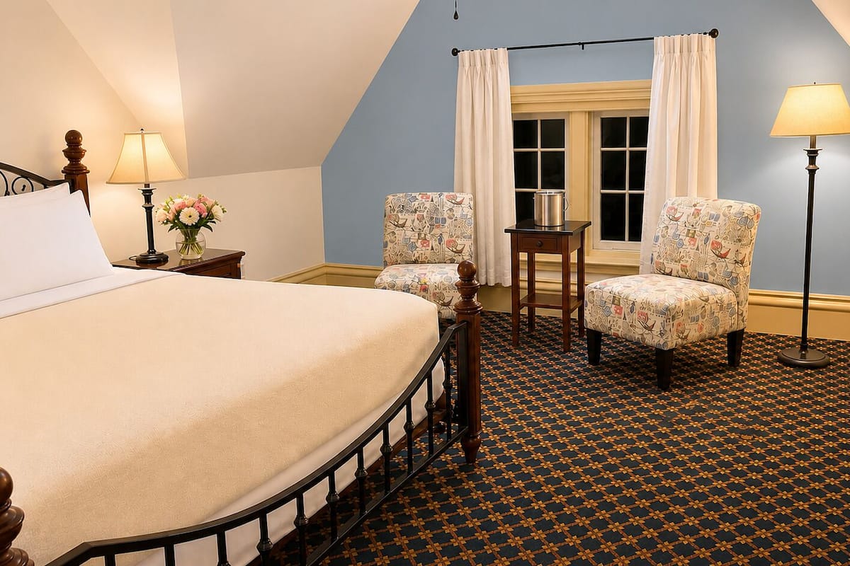 Room, 1 King Bed, Fireplace (9) | Premium bedding, pillowtop beds, individually decorated