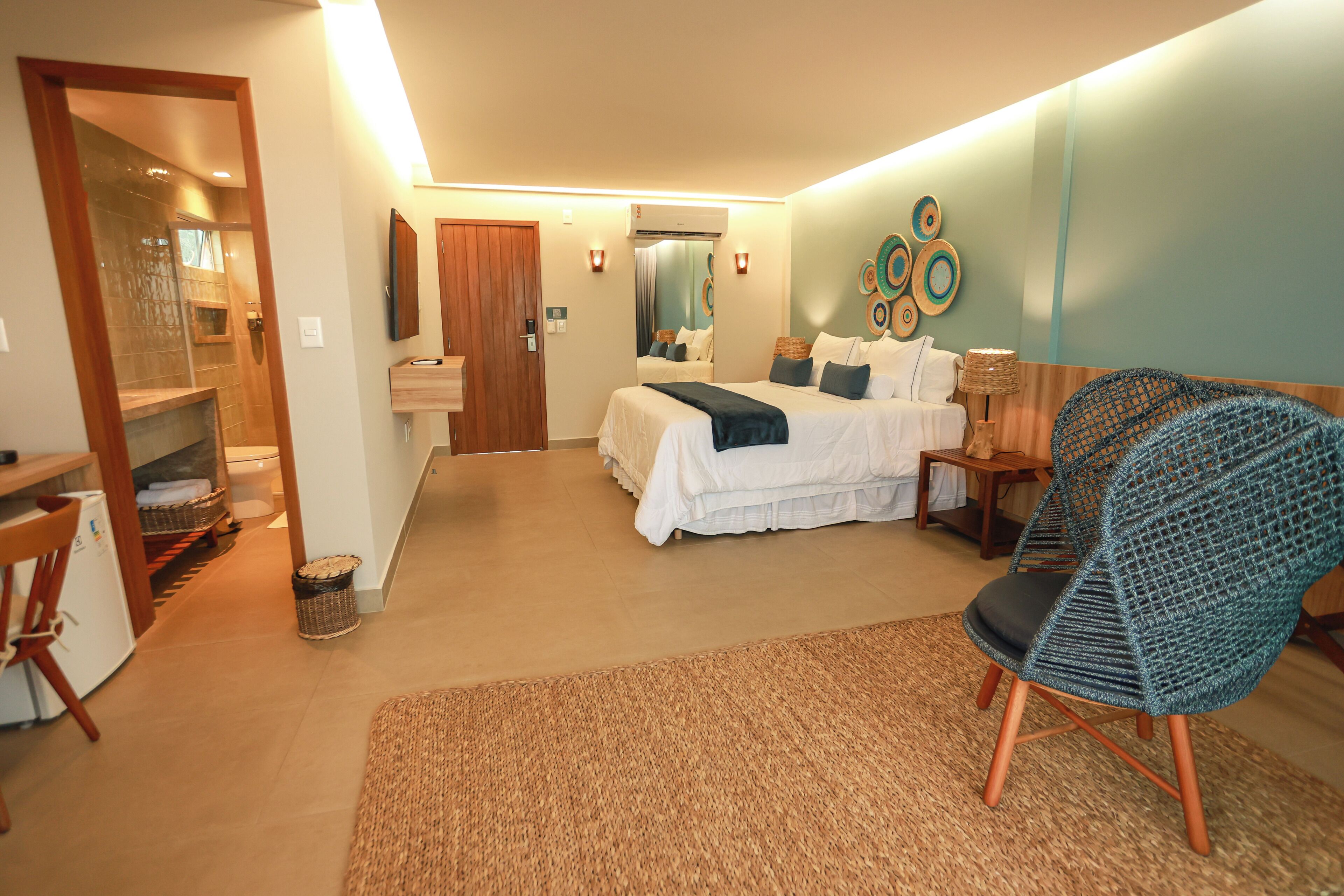Quarto superluxo, vista para o mar | Frigobar, cofres nos quartos, Wi-Fi de cortesia