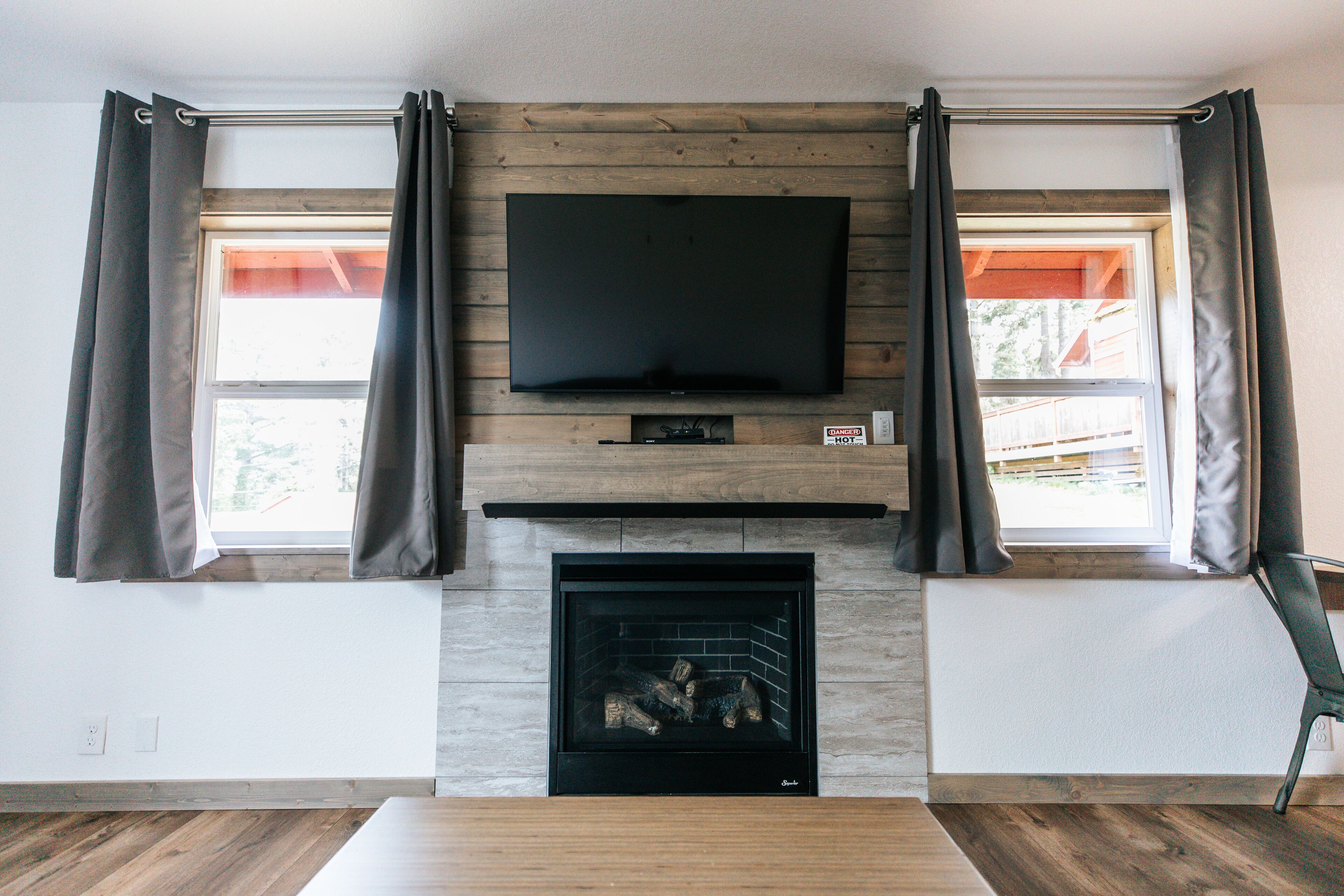 Cabin, 1 King Bed | Living area | Flat-screen TV