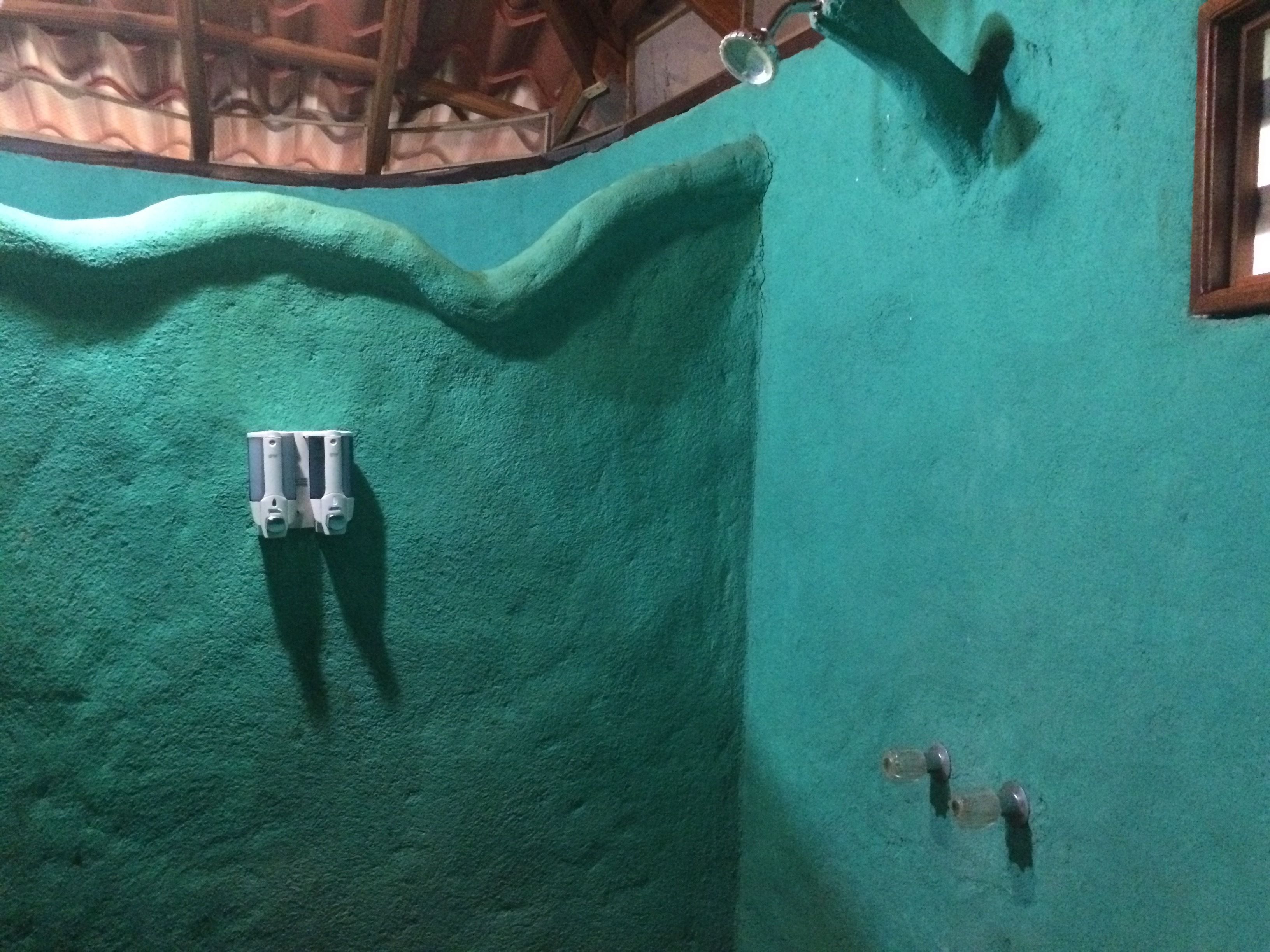 shower, free toiletries, towels, soap