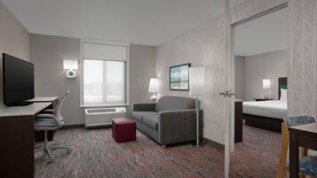 42-inch flat-screen TV with satellite channels, TV, MP3 dock