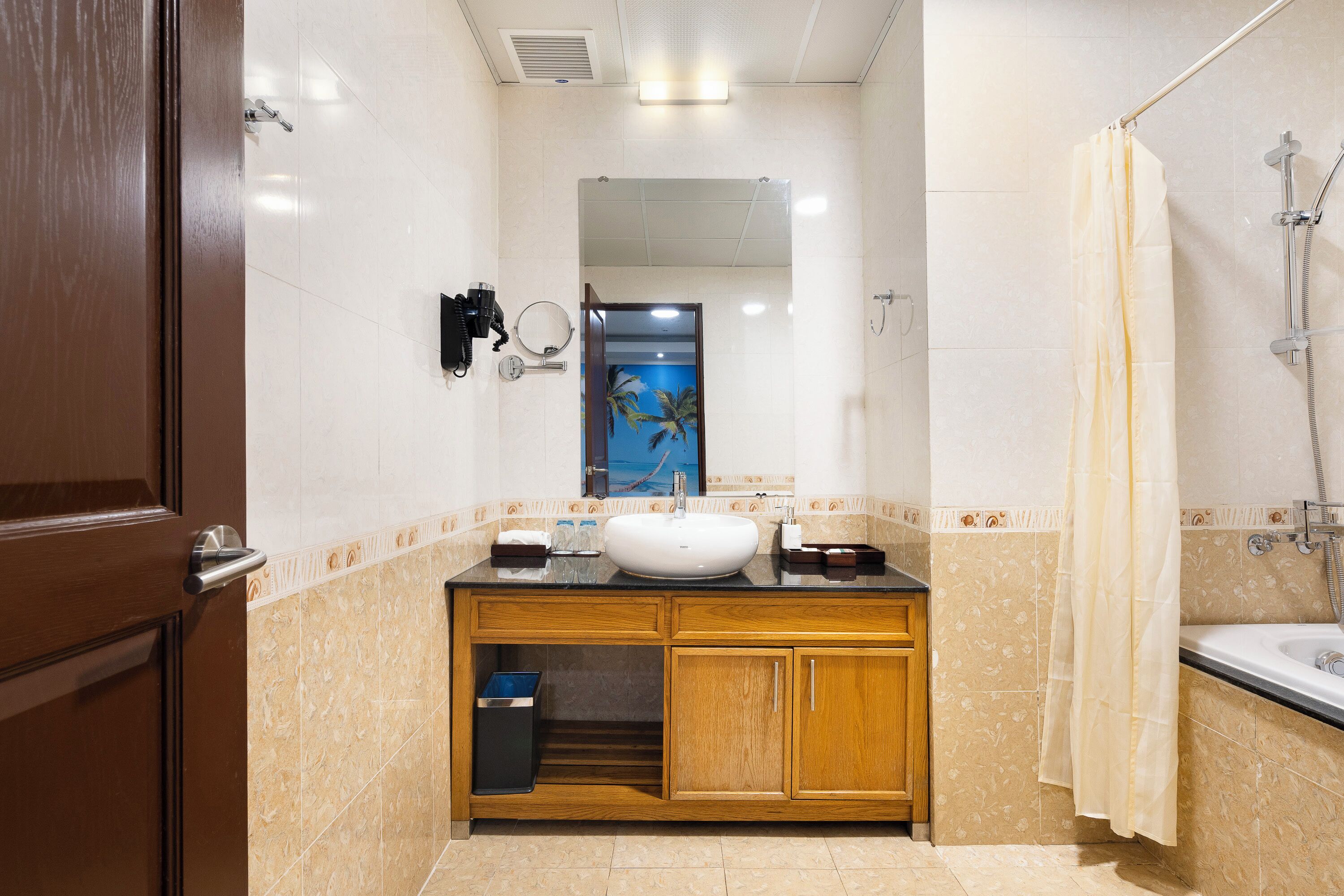 family suite | bathroom | designer toiletries, slippers, towels