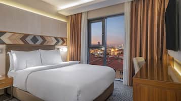 Ropa de cama de alta calidad y minibar