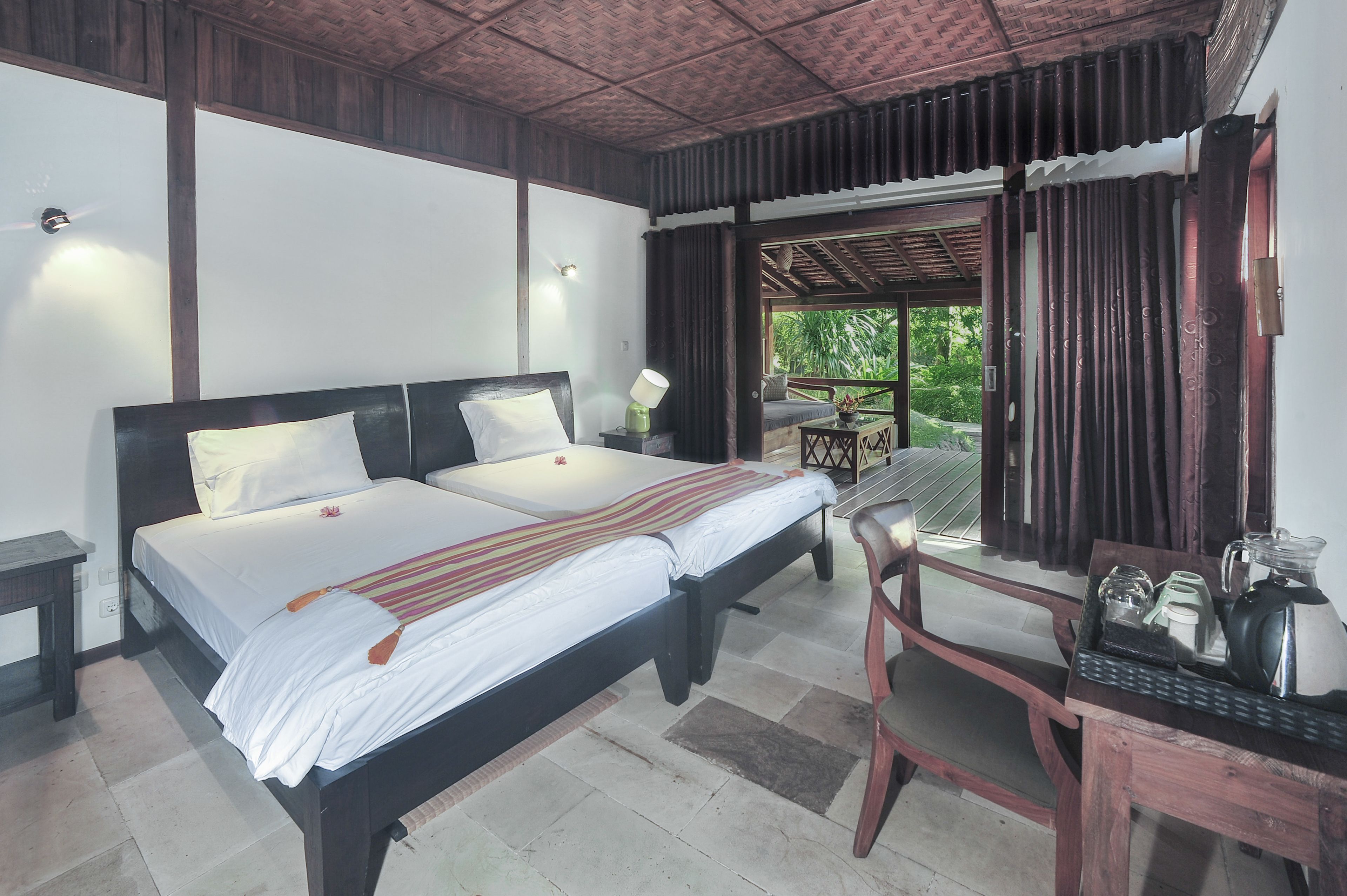 superior twin room, 2 queen beds, terrace, oceanfront | minibar, in-room safe, desk, blackout curtains