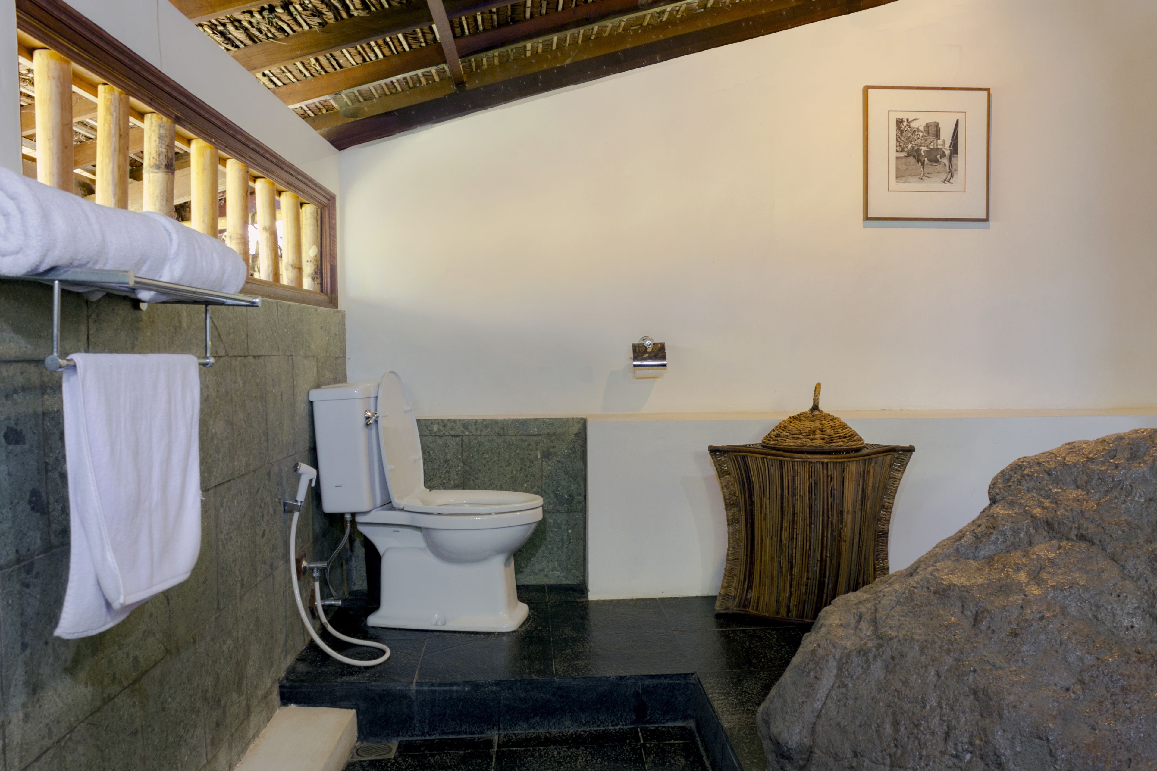 deluxe double room, 1 king bed, terrace, sea facing | bathroom | shower, rainfall showerhead, free toiletries, hair dryer