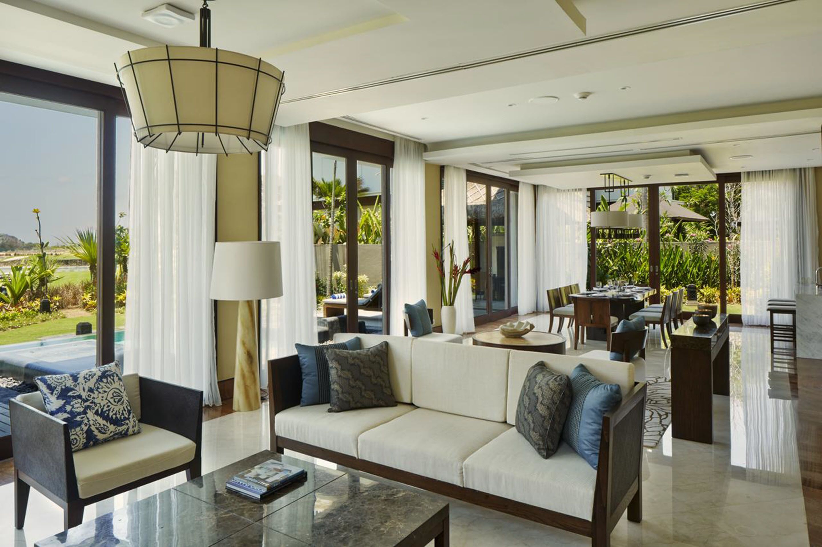 Luxury Villa, 3 Bedrooms, Private Pool, Golf View | Living room | 48-inch flat-screen TV with cable channels, TV, DVD player