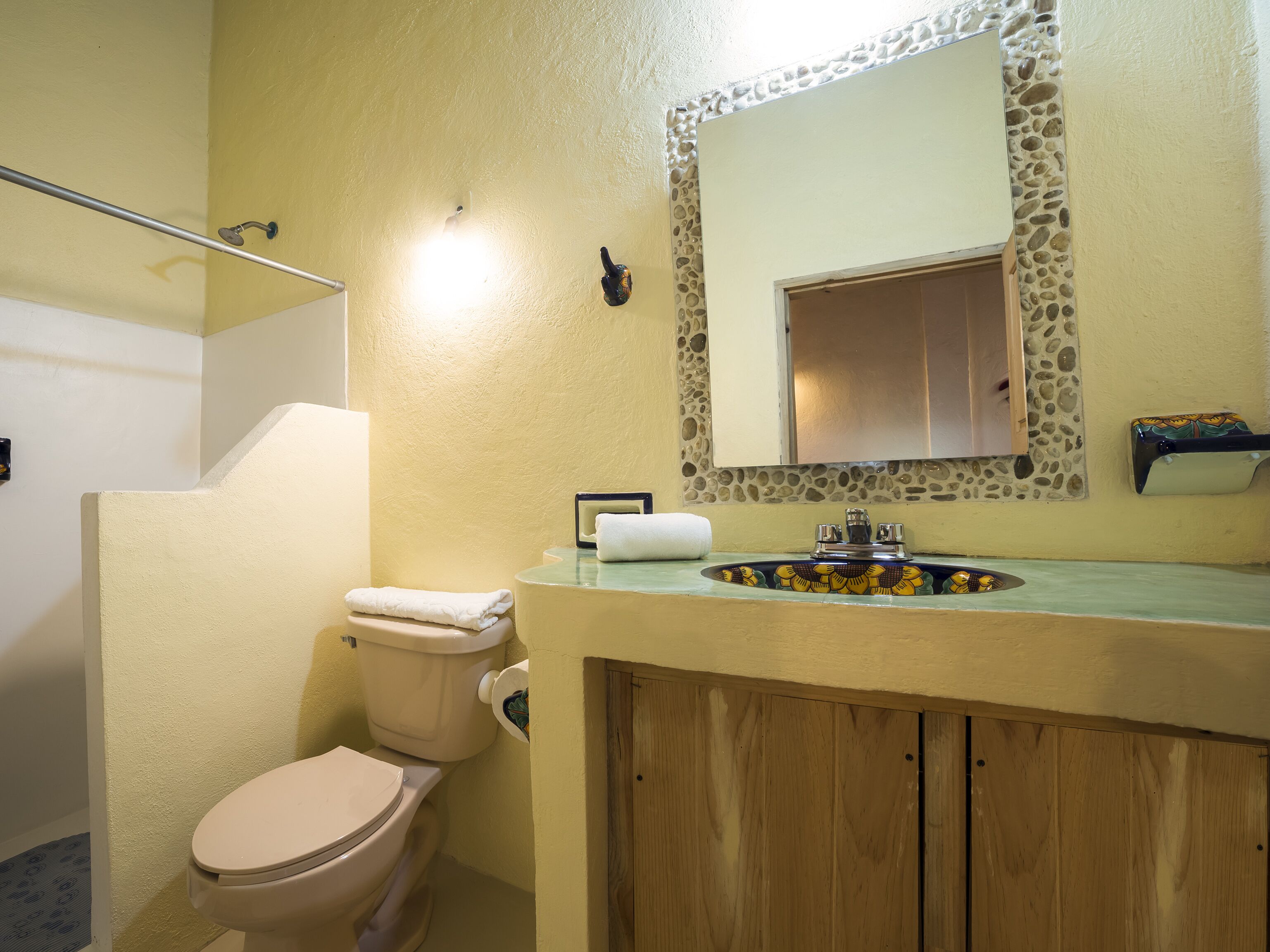 standard room | bathroom | shower, free toiletries, towels, soap