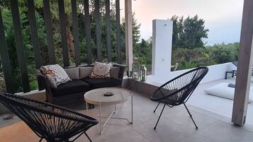 Lyxvilla - 1 sovrum - privat pool - havsutsikt | Terrass/Patio