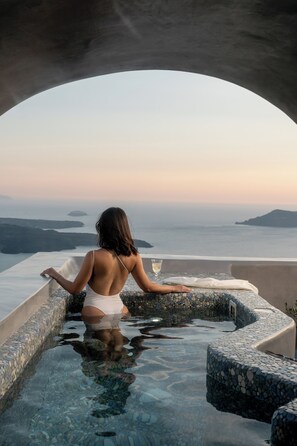 Luxury Villa, 2 Bedrooms, Sea View | Terrace/patio - Ventus Paradiso Villa (Santorini)