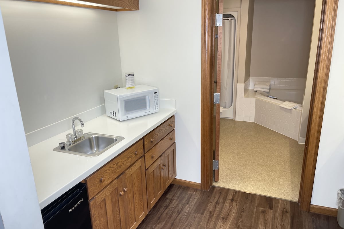 suite, kitchenette (2 king beds and 1 sofa bed) | private kitchenette | fridge, microwave, coffee/tea maker