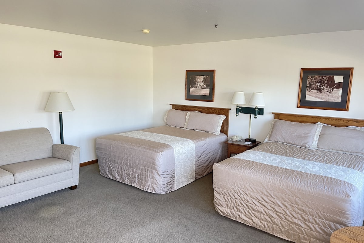 Habitación Grand, 2 camas Queen size, con acceso para personas discapacitadas | Tabla de planchar con plancha, cunas, camas extra y wifi gratis