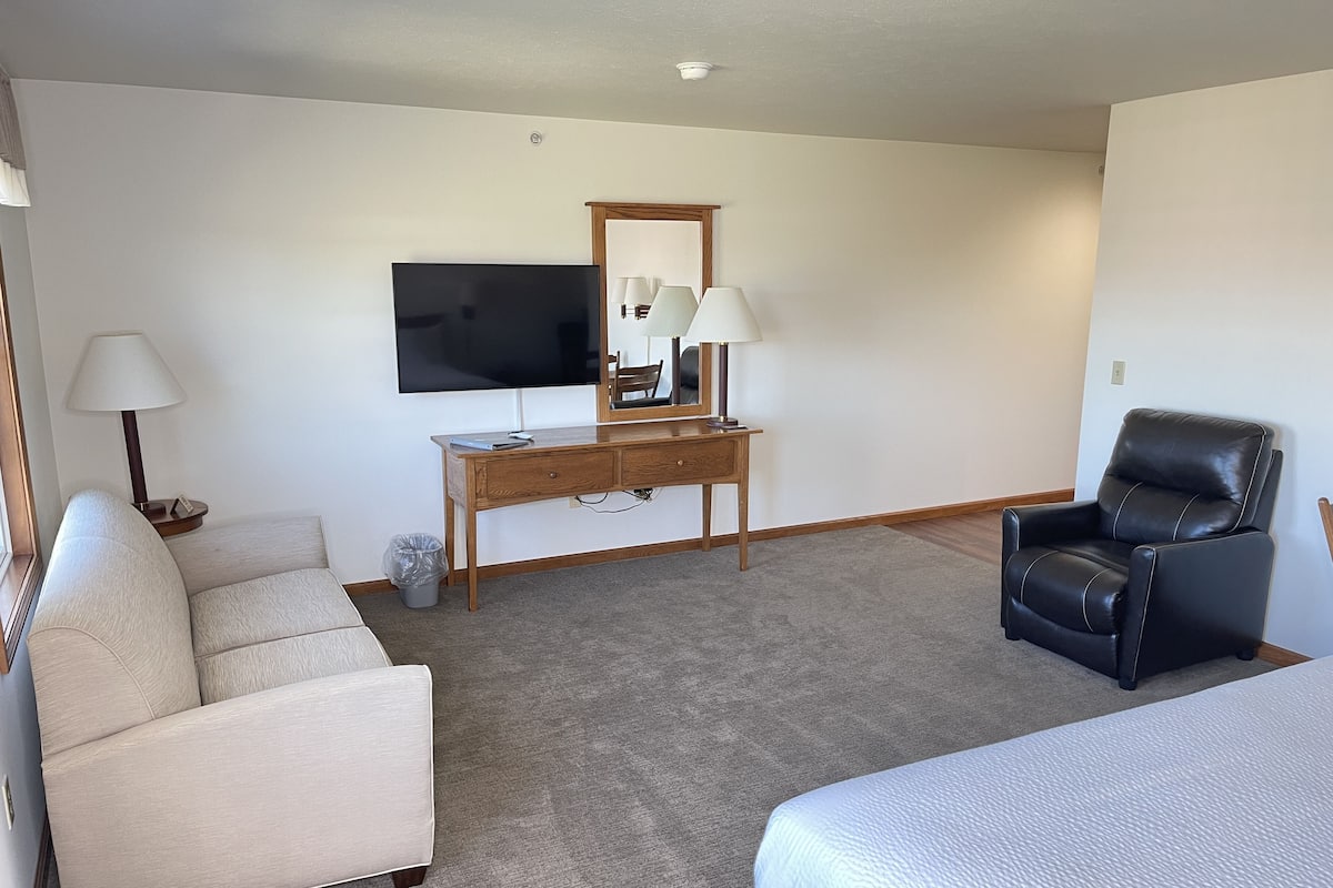 Habitación Grand, 1 cama King size y sofá cama | Tabla de planchar con plancha, cunas, camas extra y wifi gratis