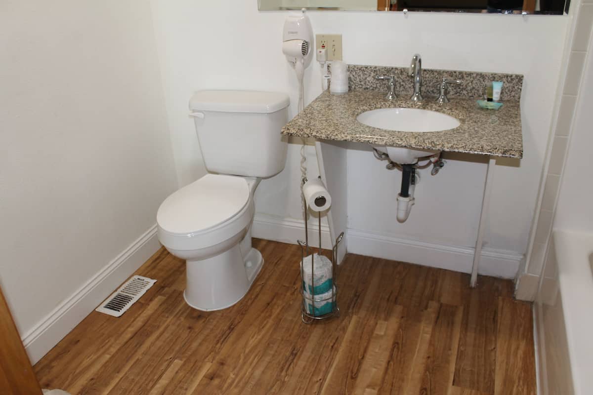 standard double room | bathroom | free toiletries, hair dryer, towels