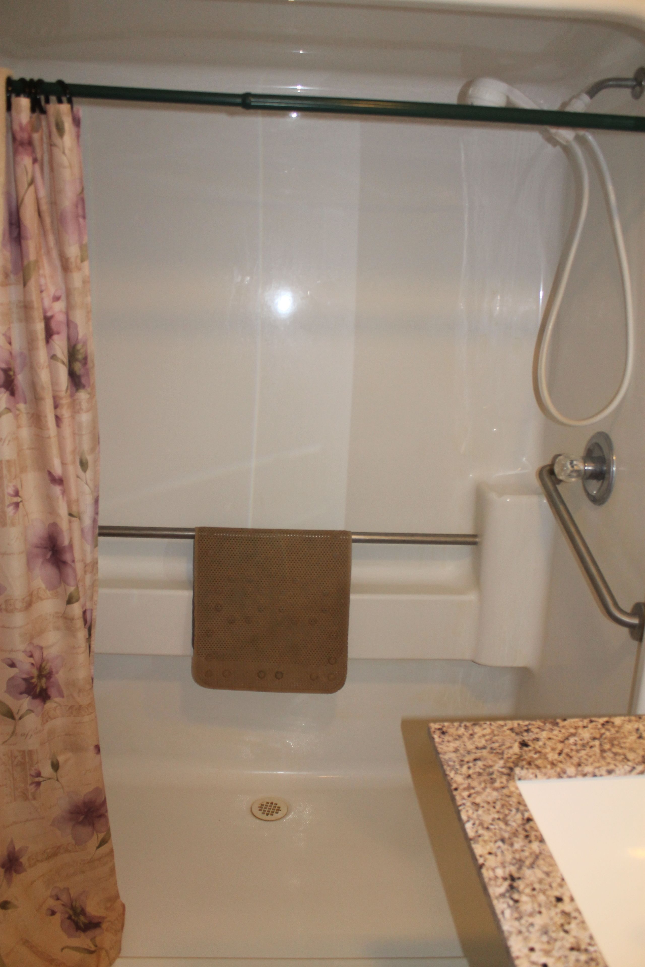 standard double room, 2 queen beds, accessible | bathroom shower