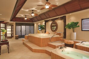 Couples treatment rooms, sauna, hot tub, steam room, body treatments