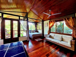 Cabana, 1 cama de casal | Área de estar