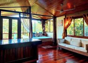 Cabana, 1 cama de casal | Área de estar