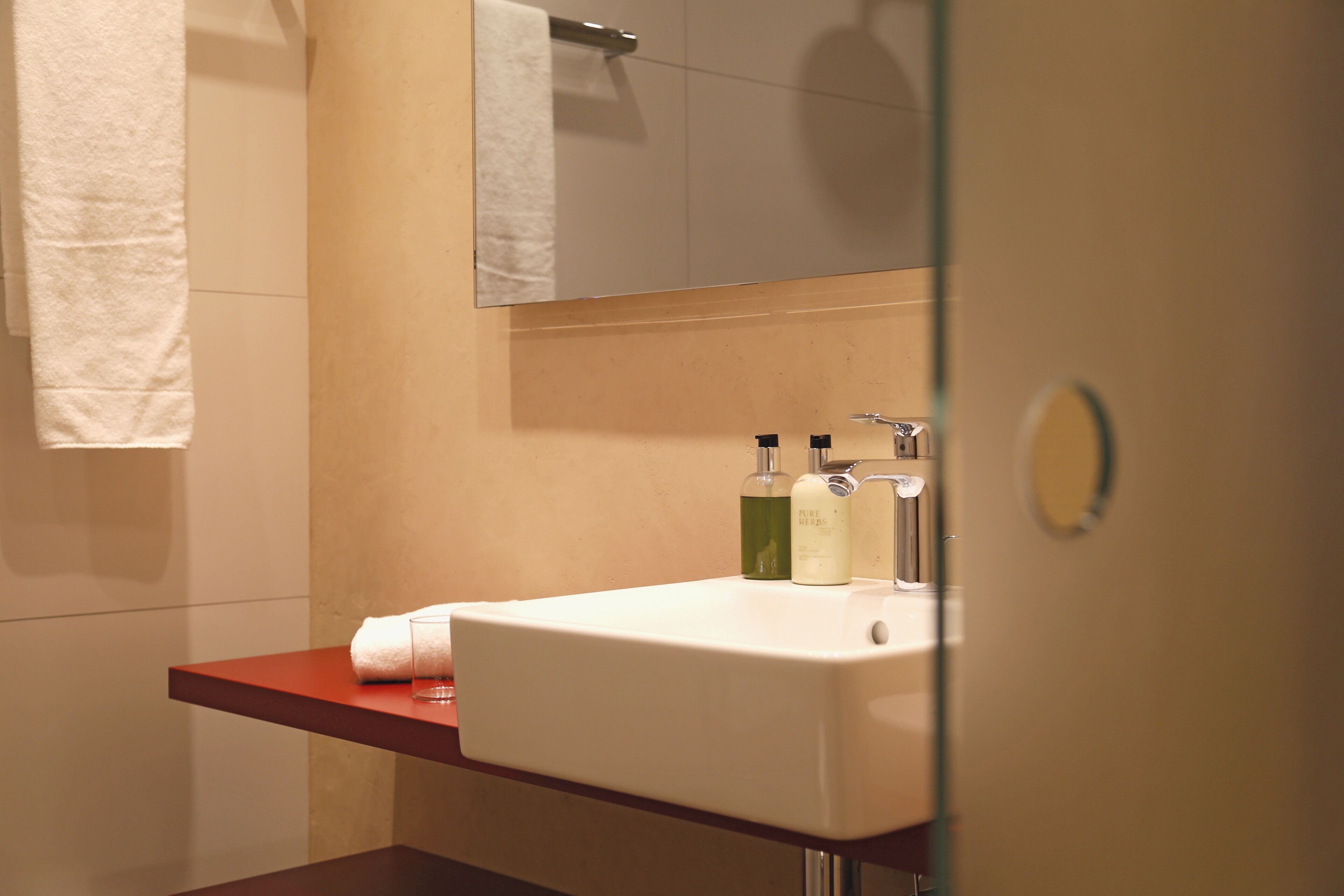 shower, hair dryer, bathrobes, towels