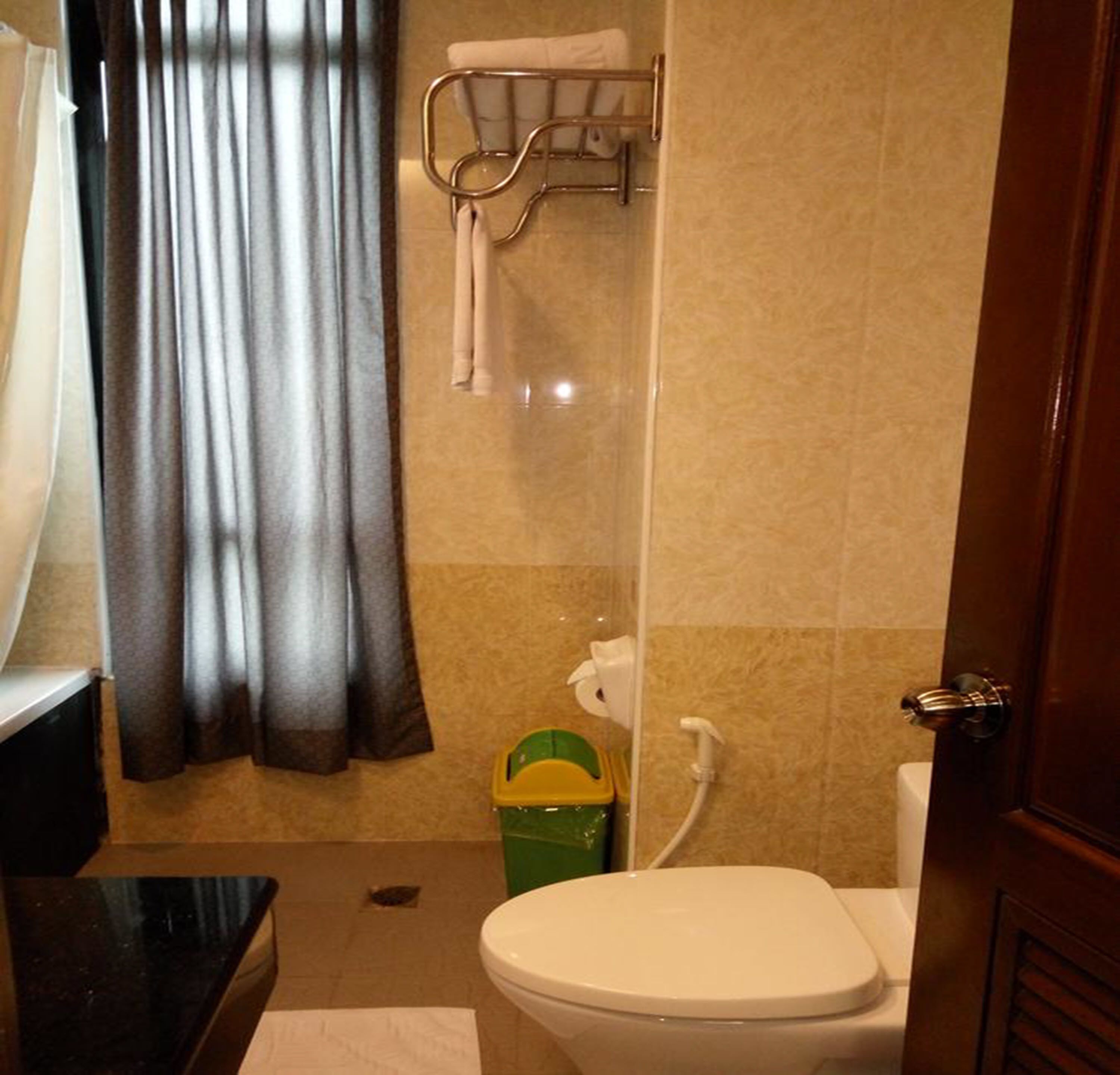 free toiletries, hair dryer, bathrobes, slippers