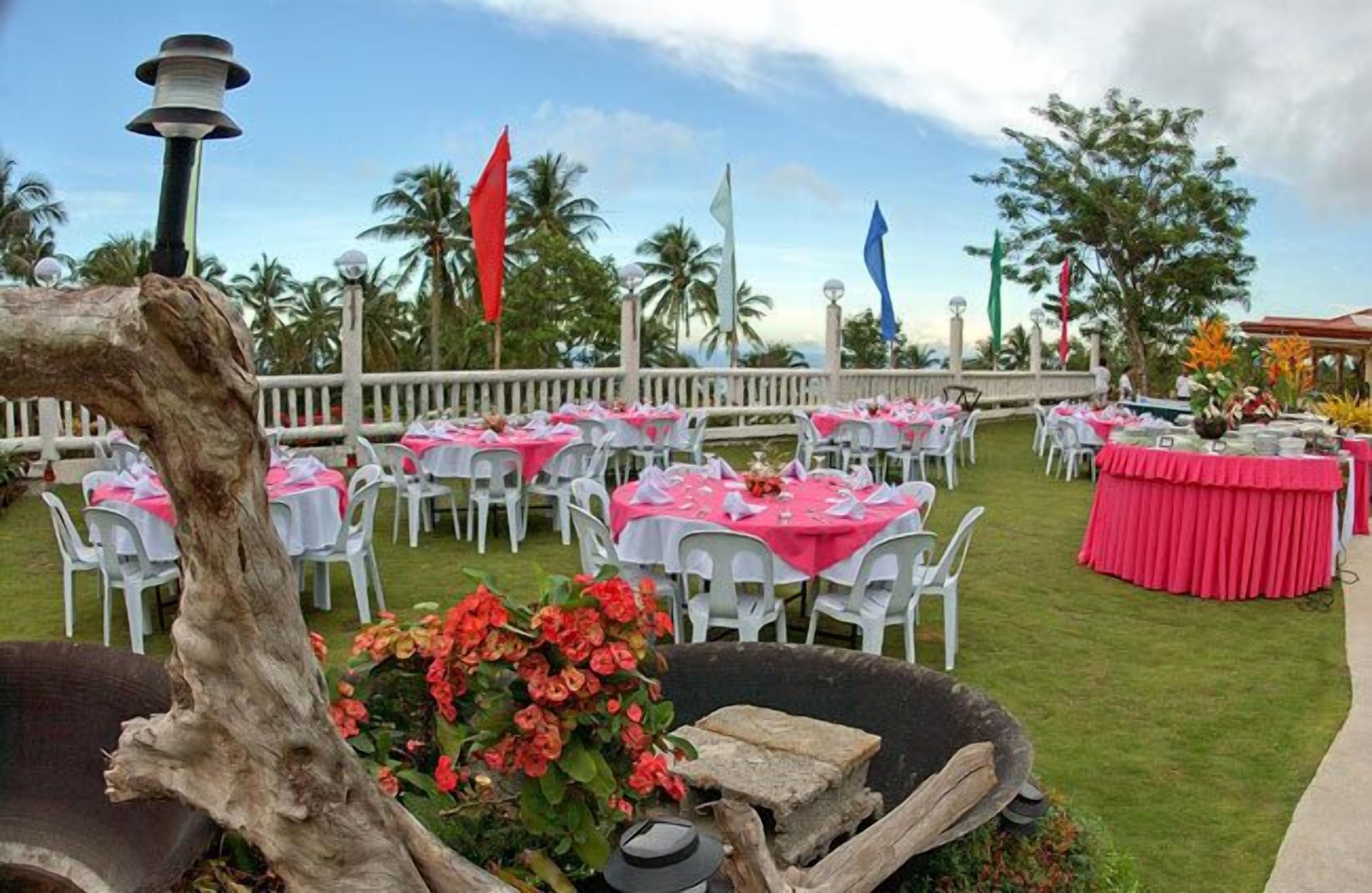 Outdoor banquet area