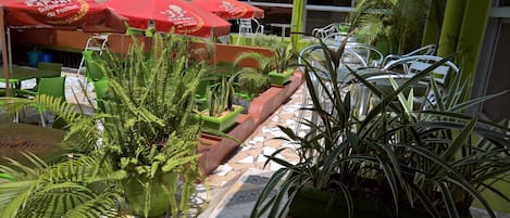 Outdoor banquet area