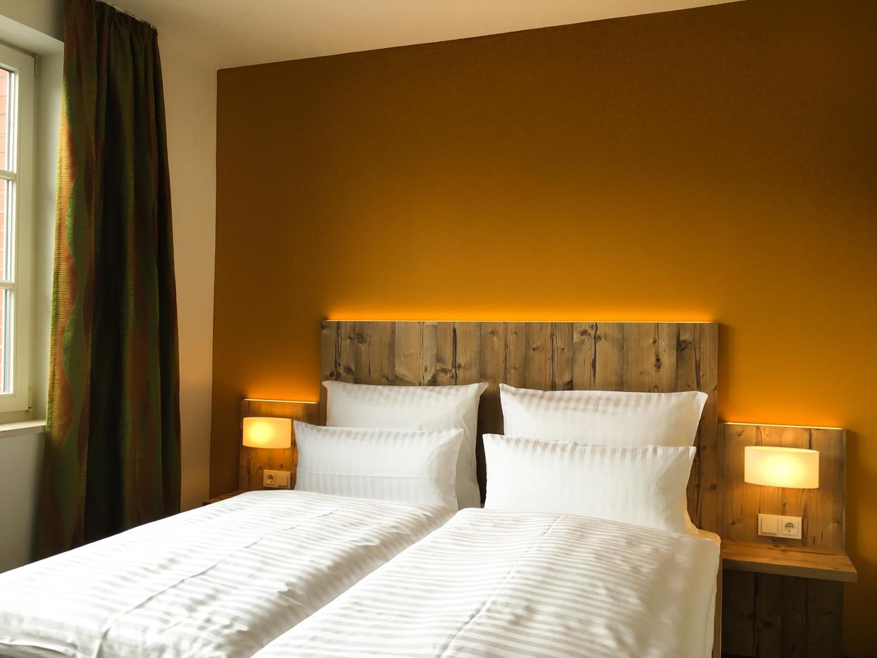 hypo-allergenic bedding, desk, blackout curtains, free wifi