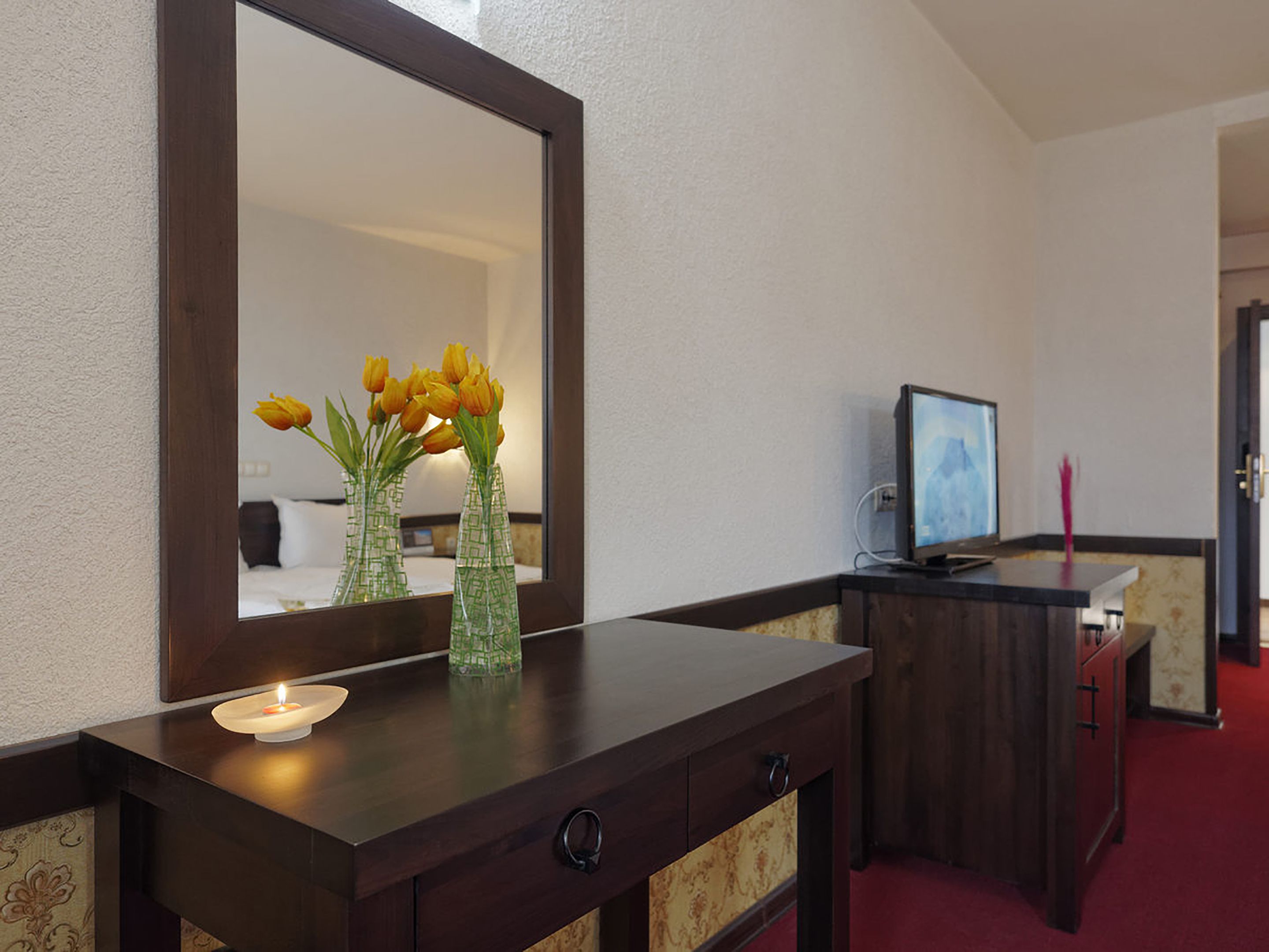 Desk, soundproofing, iron/ironing board, free cribs/infant beds